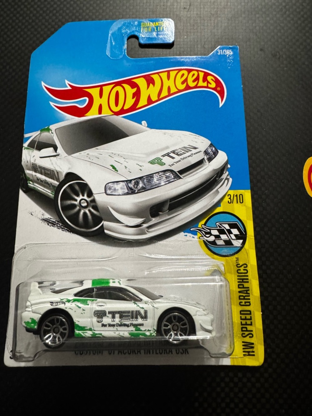 Hot Wheels TEIN White & Green Race Car - Kids Toy Vehicle